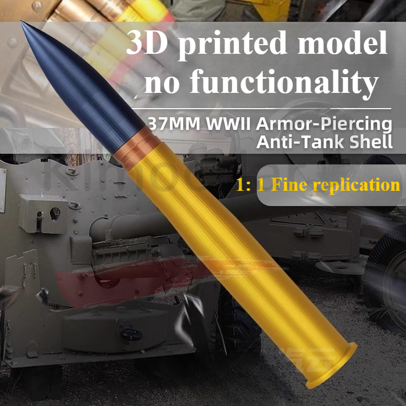 Power Tools World - 3D プリント第二次世界大戦 37mm モデル静的手組み立て軍事産業愛好家装飾モデル