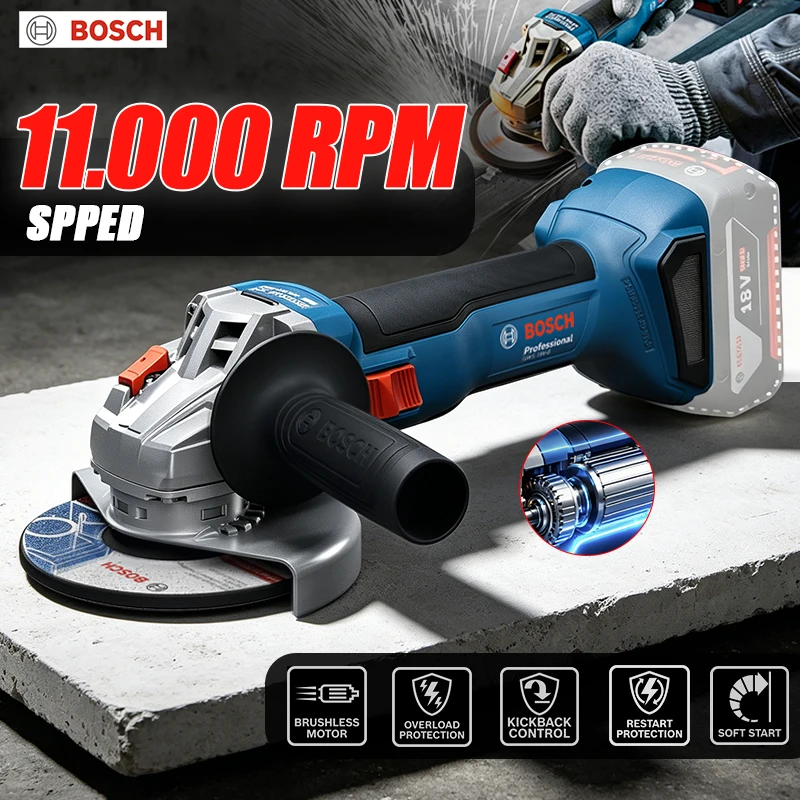 Power Tools Professional - ボッシュ GWS 18V-8 コードレスアングルグラインダー 18V プロフェッショナル