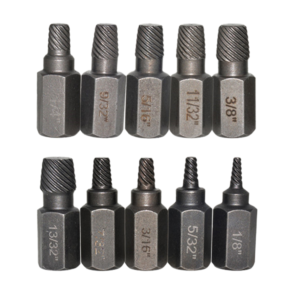 Power Tools With Names - 破損した頭部のネジを回収するための電動工具、ボルト抽出器の仕様。ボルト抽出器、六角穴付き多機能ネジ抽出器。製品名。