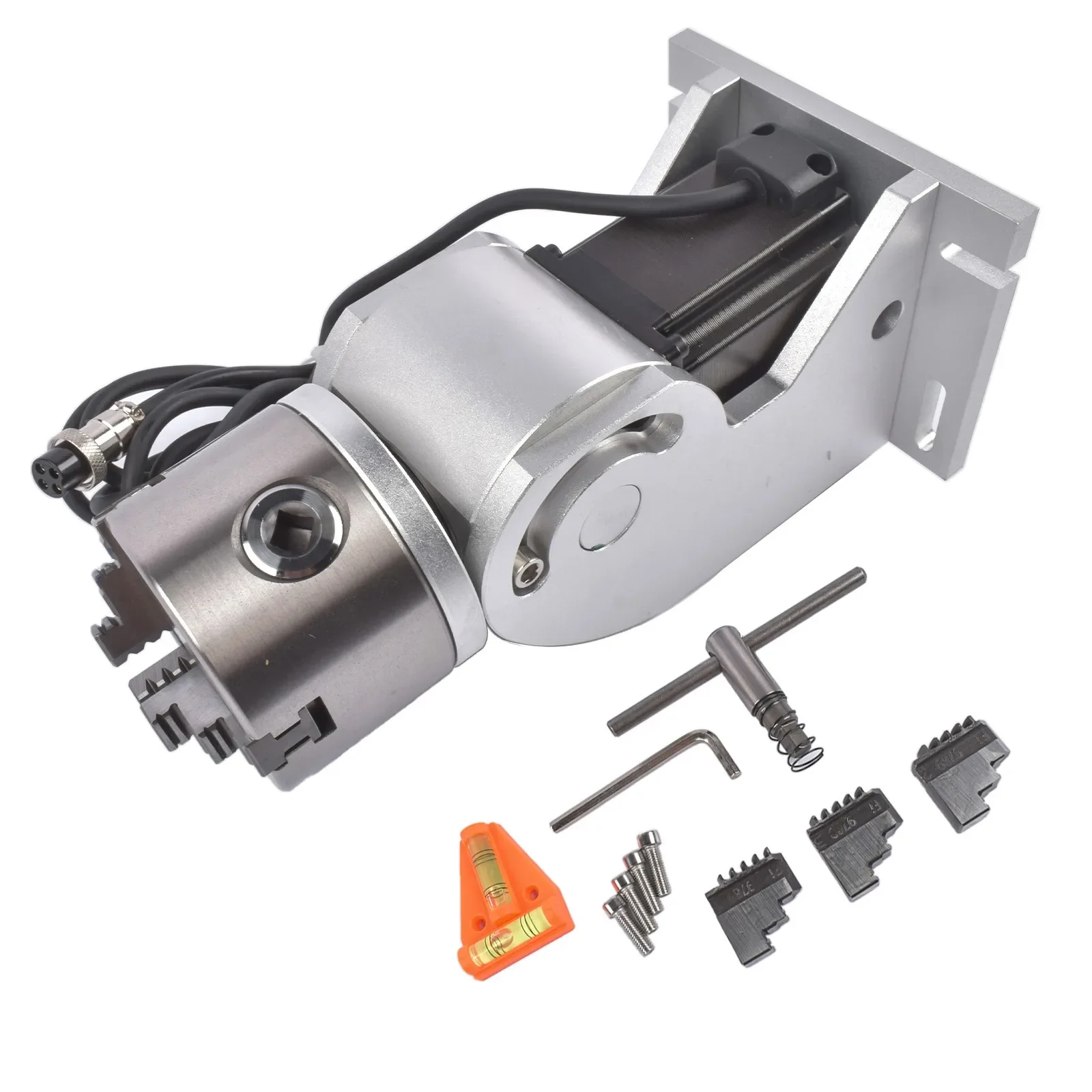 Power Tools With Names - AP02 ファイバーレーザー彫刻機用電動工具部品およびアクセサリー 80mm旋盤用回転チャック D80 回転軸