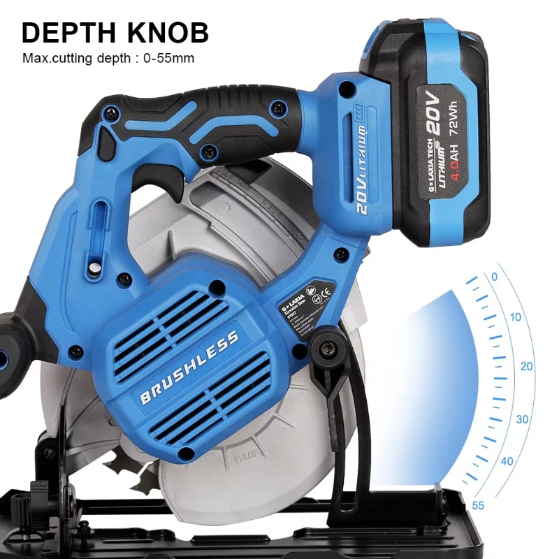 コードレス丸鋸 ハンドヘルド ポータブル リチウムイオン電池 - Power Tools Professional のレビューと価格