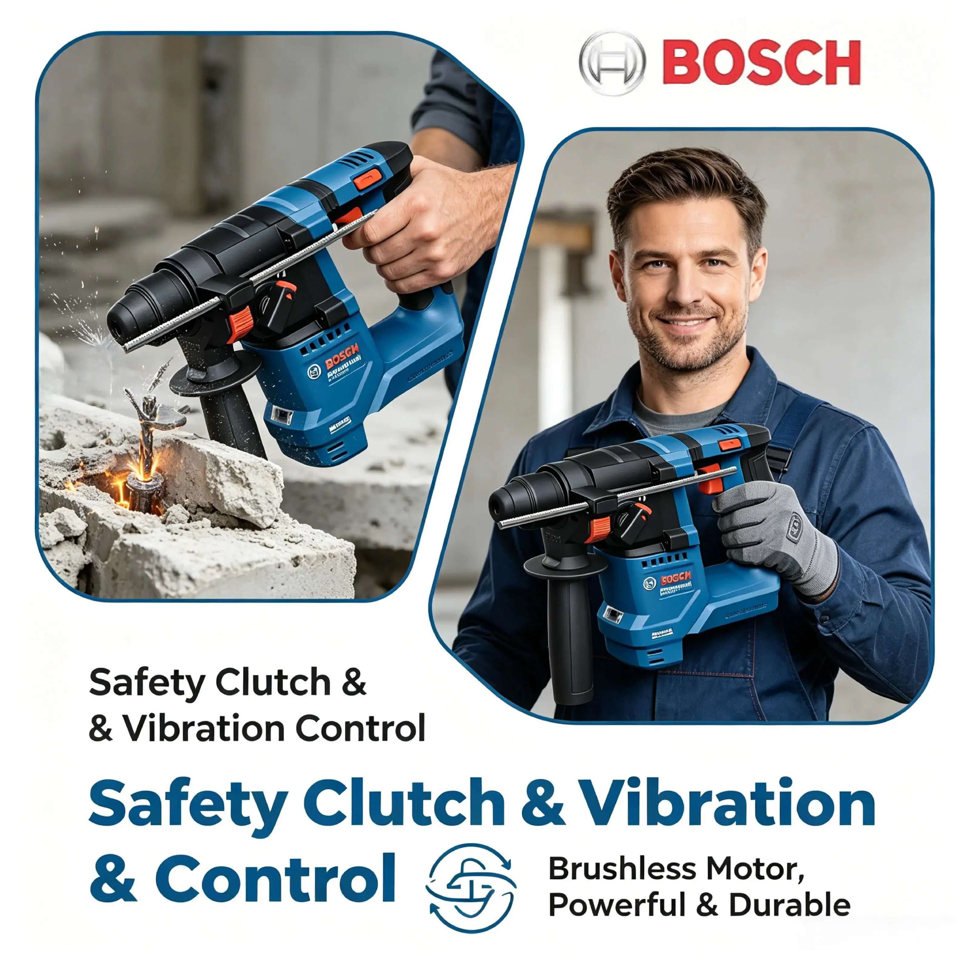 ボッシュ GBH 18V-18 18V ブラシレス コードレ - Power Tools Professional のレビューと価格